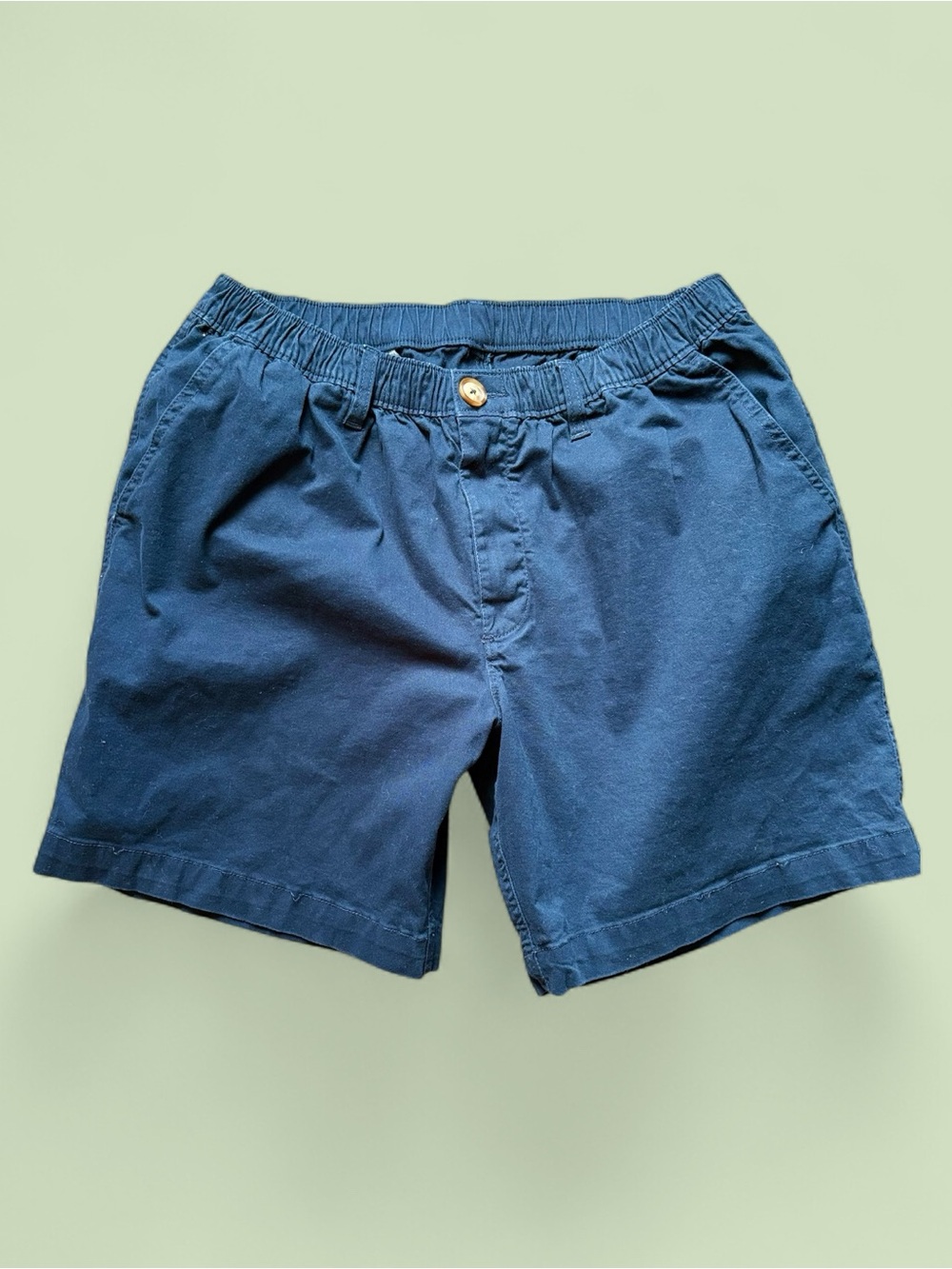 Chubbies Originals Men's Navy 7” Inseam Elastic-Waist Causal Shorts-Large